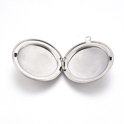 Tarnish Resistant 304 Stainless Steel Locket Pendants STAS-L219-06P-1