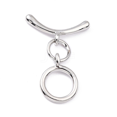 Rack Plating Brass Toggle Clasps X-KK-B036-09P-1