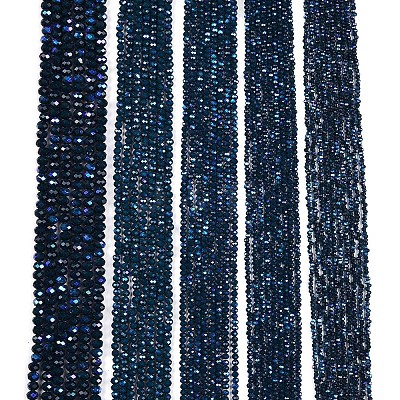 Electroplate Opaque Solid Color Glass Beads Strands EGLA-A044-P6mm-L16-1