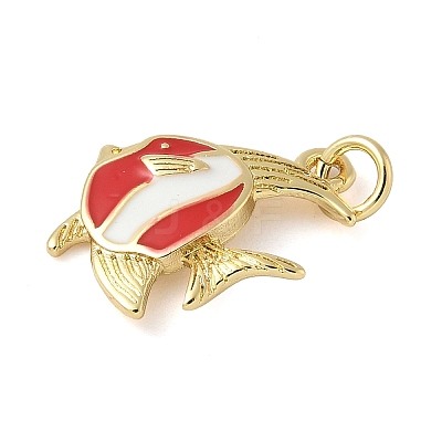 Brass Enamel Pendants KK-C110-22A-02G-1