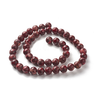 Natural Imperial Jasper Beads Strands G-I122-8mm-19-1