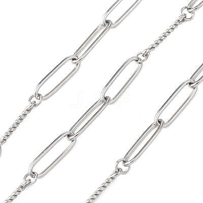 304 Stainless Steel Oval Link Chains CHS-H117-16P-1