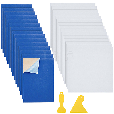 15Sheets Rectangle Flocking Cloth Self-adhesive Fabric AJEW-NB0009-28-1
