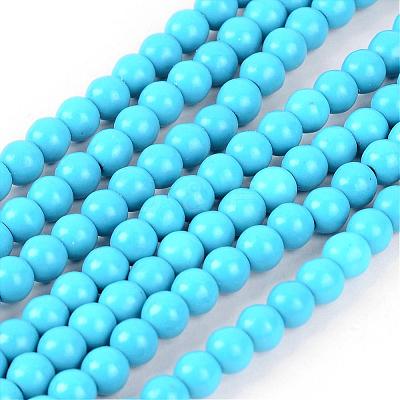 Synthetic Turquoise Beads Strands TURQ-G106-6mm-02F-1