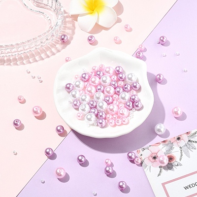 ABS Plastic Imitation Pearl Beads KY-YW0001-90A-1