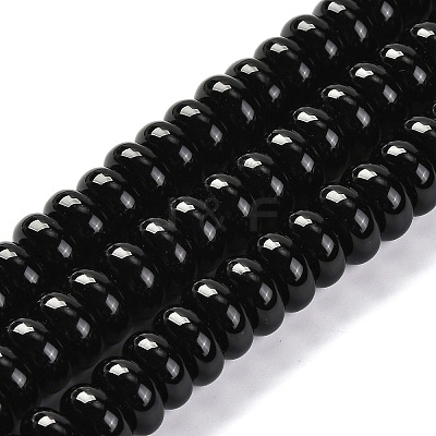 Natural Black Agate(Dyed & Heated) Beads Strands G-G177-F01-02-1