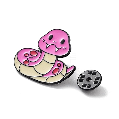 Snake Alloy Enamel Pin Brooches JEWB-C029-02D-EB-1