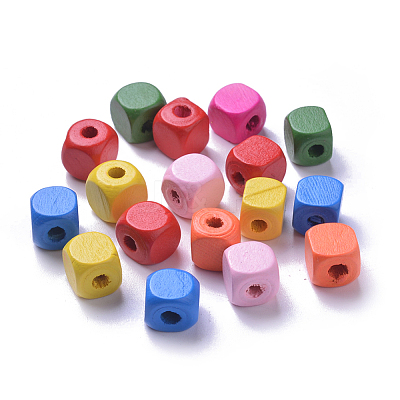 Dyed Natural Wood Beads WOOD-R249-063-1