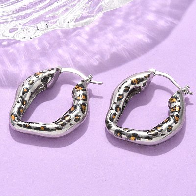 Brass Hoop Earrings EJEW-Q015-12A-P-1