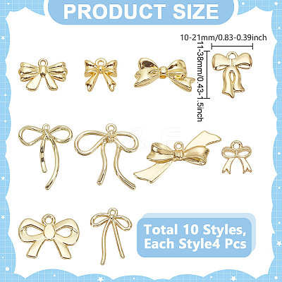 40Pcs 10 Styles Alloy Pendants FIND-HY0004-13-1