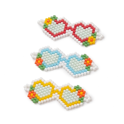 3Pcs 3 Color Handmade MIYUKI Japanese Seed Loom Pattern Seed Beads PALLOY-MZ00074-1