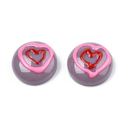 Opaque Resin Enamel Cabochons CRES-N031-025-1