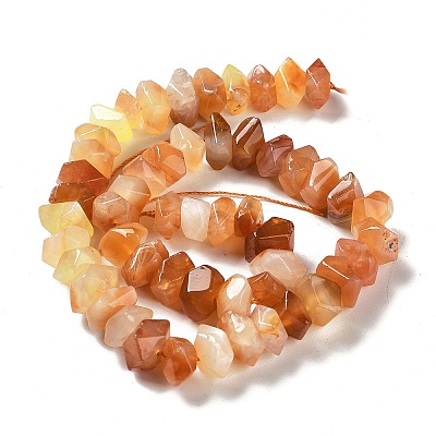 Natural Orange Botswana Agate Beads Strands G-D091-A23-1