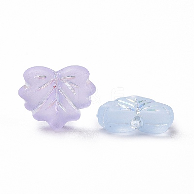 Transparent Frosted Acrylic Beads OACR-P013-34M-1