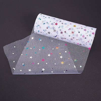 Star Sequin Deco Mesh Ribbons OCOR-P010-F-1