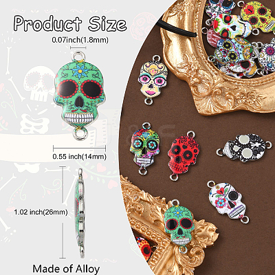 40Pcs 20 Styles Cinco de Mayo Alloy Enamel Connector Charms ENAM-CJ0004-87-1