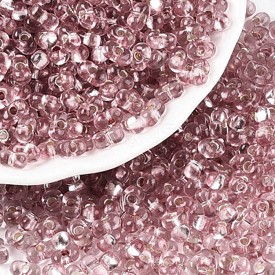 Baking Paint Transparent Glass Seed Beads SEED-N006-05F-1