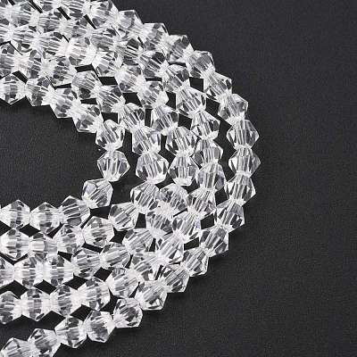 Imitate Austrian Crystal Bicone Glass Beads Strands X-GLAA-F029-4x4mm-13-1