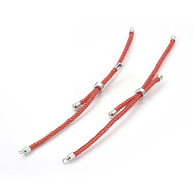 Adjustable Nylon Cord Slider Bracelet Making MAK-F026-A02-P-1