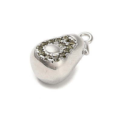 Brass Micro Pave Cubic Zirconia Pendants KK-L229-001P-09-1