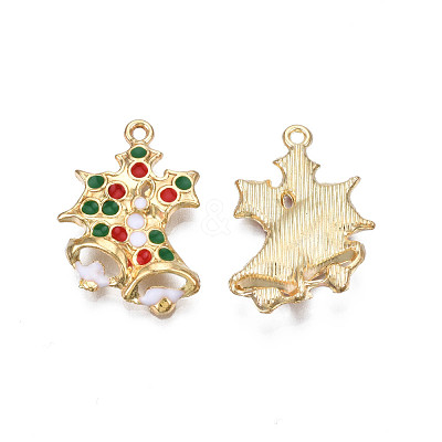 Rack Plating Alloy Enamel Pendants ENAM-N055-134-1