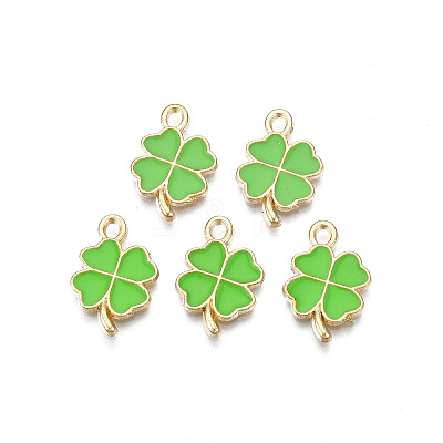 Rack Plating Alloy Enamel Pendants X-ENAM-N055-088-02LG-1