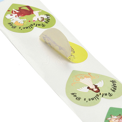 Valentine's Day Theme Heart Paper Picture Stickers STIC-Q015-03D-1