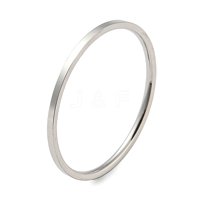 Non-Tarnish 304 Stainless Steel Simple Plain Band Finger Ring for Women Men RJEW-F152-05P-B-1