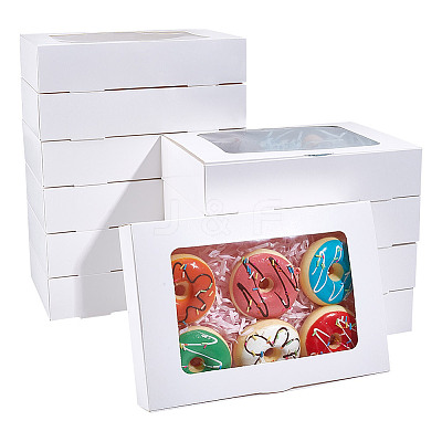 Rectangle Paper Biscuit Boxes with Clear Window CON-WH0098-15B-02-1