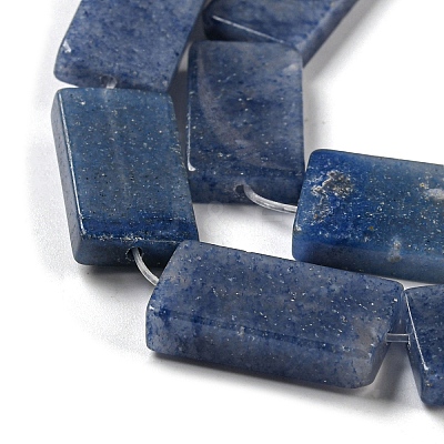 Dyed & Heated Natural Blue Aventurine Beads Strands G-M420-G08-01-1