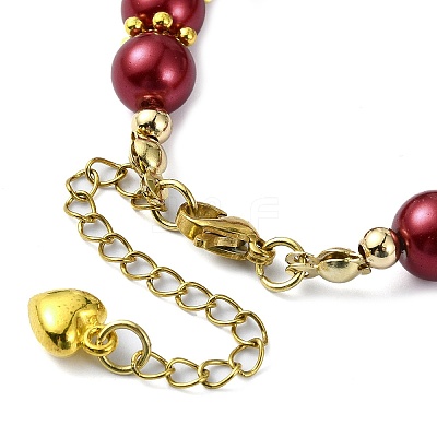Glass Imitation Pearl Beaded Bracelets for Women BJEW-JB10034-04-1