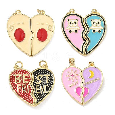 Brass Enamel Pendants KK-A293-02G-1