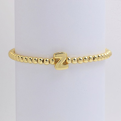 Brass Beaded Stretch Bracelets for Women FS-WG560D0-26-1