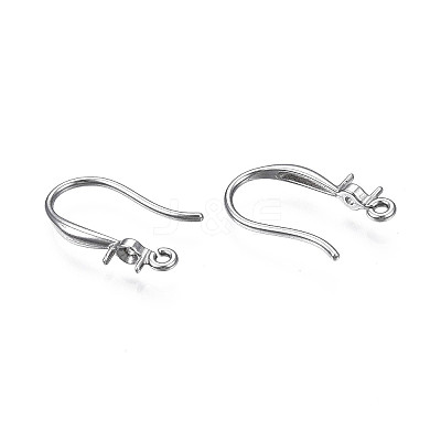 304 Stainless Steel Earring Hooks X-STAS-S057-61-1