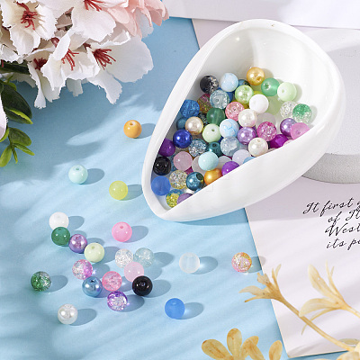 360Pcs 6 Colors Glass Beads GGLA-TA0002-07-1