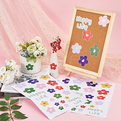 PVC Self Adhesive Flower Car Sticker DIY-WH0453-57D-1