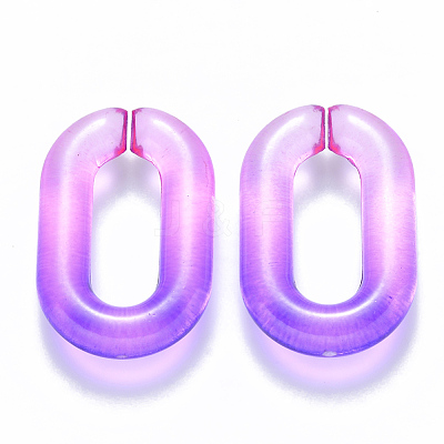 Two Tone Transparent Acrylic Linking Rings OACR-S036-006A-N-1