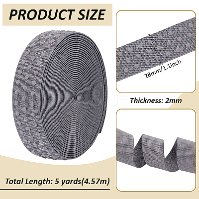 5 Yards Embroidery Flat Polyester Elastic Cord/Band OCOR-WH0016-10A-1