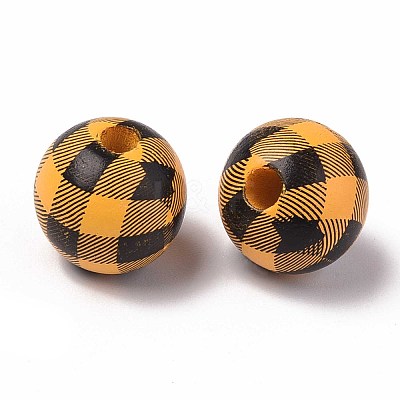 Natural Wood Large Hole Beads X-WOOD-S057-025-1