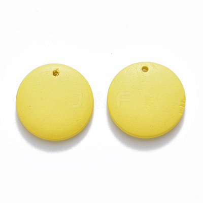 Painted Wood Pendants WOOD-Q040-018A-A03-1