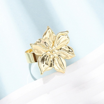 Brass Cuff Open Rings RJEW-Z129-02G-04-1