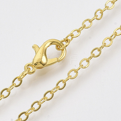 Brass Cable Chains Necklaces X-MAK-N029-01G-1