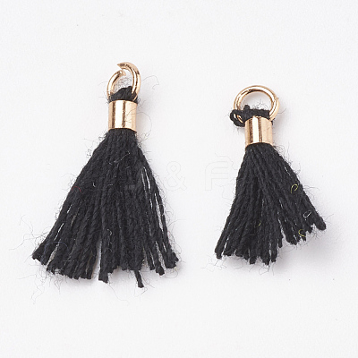 Polycotton(Polyester Cotton) Tassel Pendant Decorations FIND-S275-G-M-1