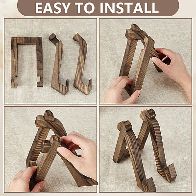 Wooden Cookbook Stand for Kitchen Counter ODIS-WH0025-198-1