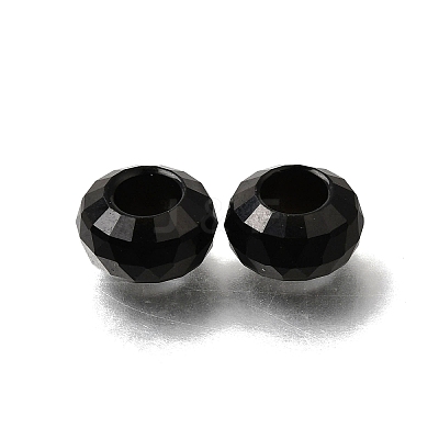 Natural Obsidian European Beads GG-NH0003-A17-1