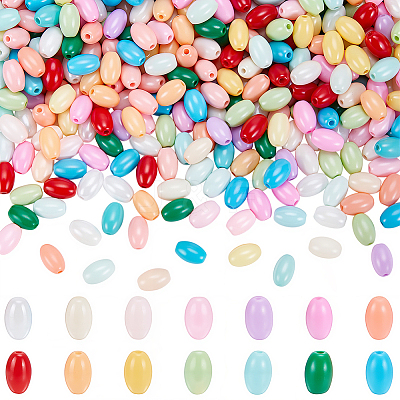 600Pcs 4 Bags Baking Paint Glass Beads GLAA-SC0003-22-1