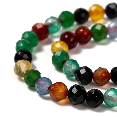 Natural Agate Beads Strands G-A129-3mm-A06-1