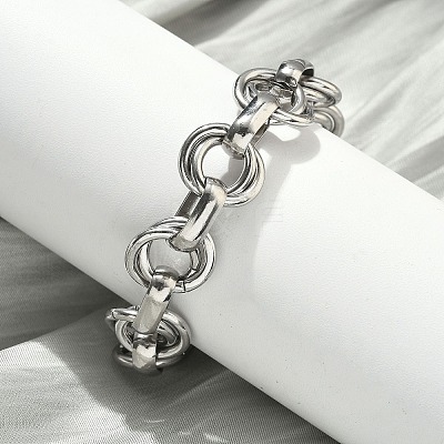 304 Stainless Steel Rolo Chain Bracelets for Women BJEW-S176-01P-A-1