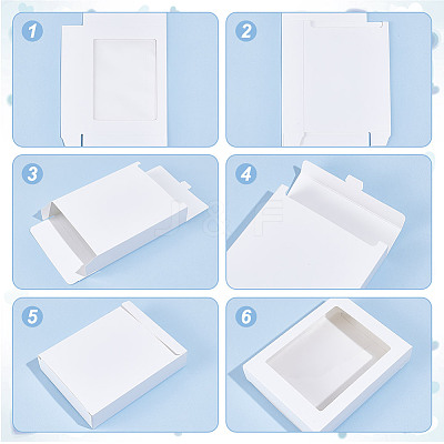 Rectangle Paper Biscuit Boxes with Clear Window CON-WH0107-02B-02-1