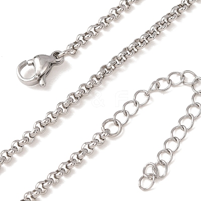 2.5MM 304 Stainless Steel Rolo Chain/Pea Chain Necklaces SA-CBA4160-23P-1